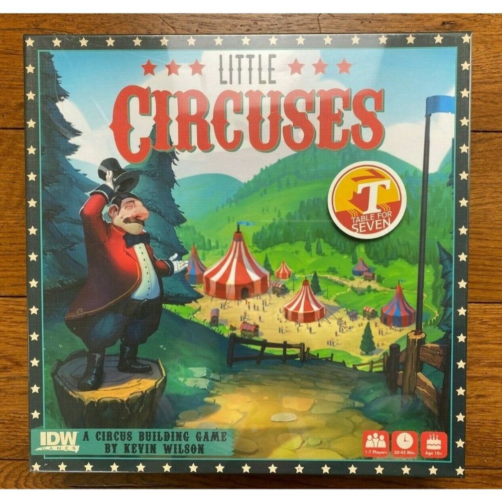 IDW Games Little Circuses Board Game for 1 - 7 Players Ages 10+ Factory Sealed